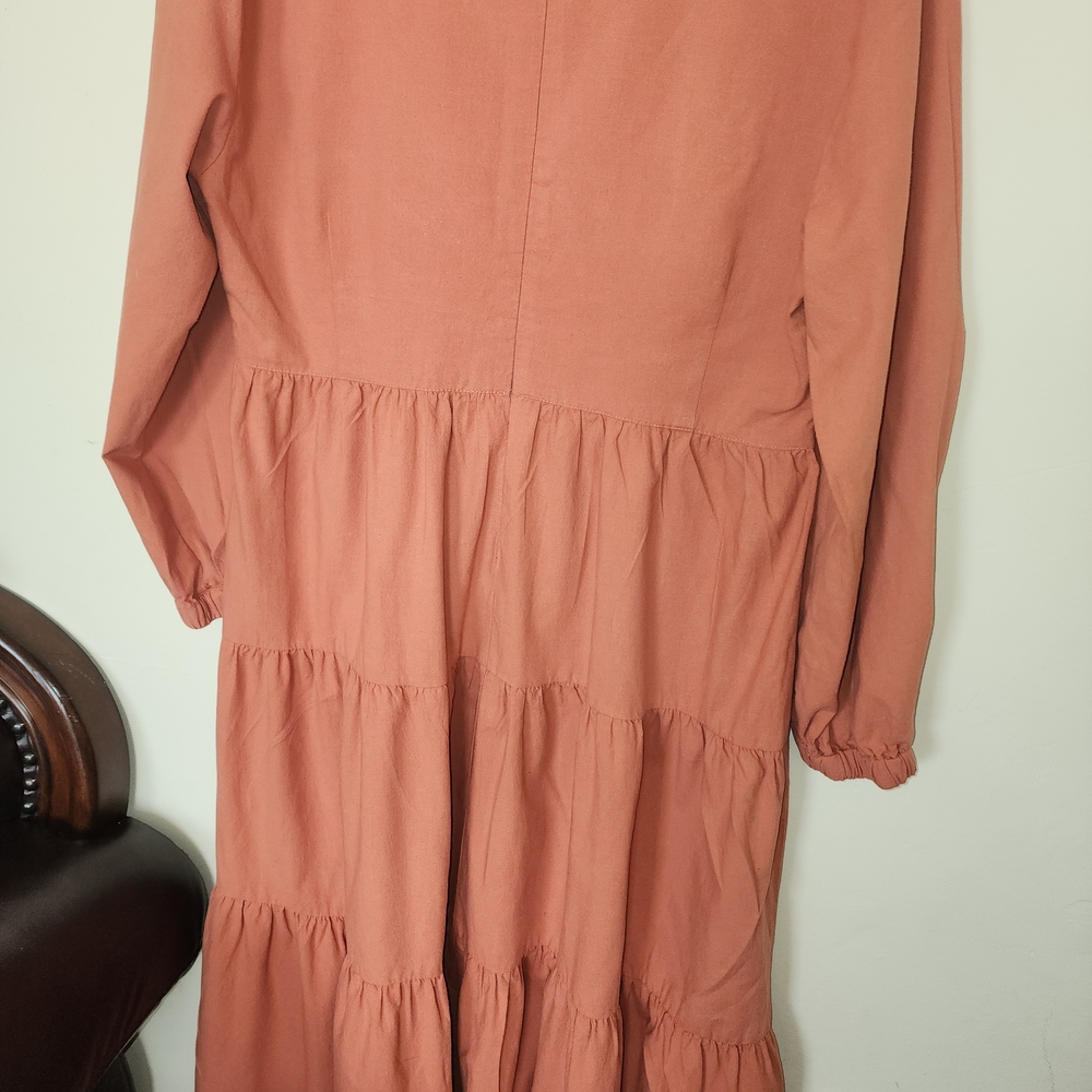 Madewell Crepe Cutout Midi Dress. - Picture 5 of 8